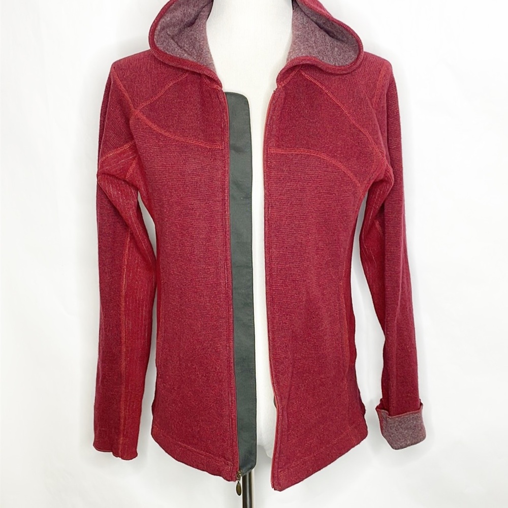 Mountain Hardwear Burgundy Wool Blend Jacket (M) - Picture 3 of 11